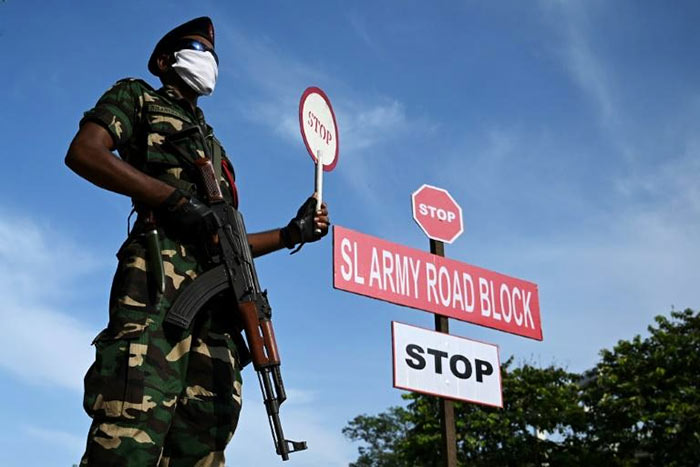 Sri Lanka Army road block