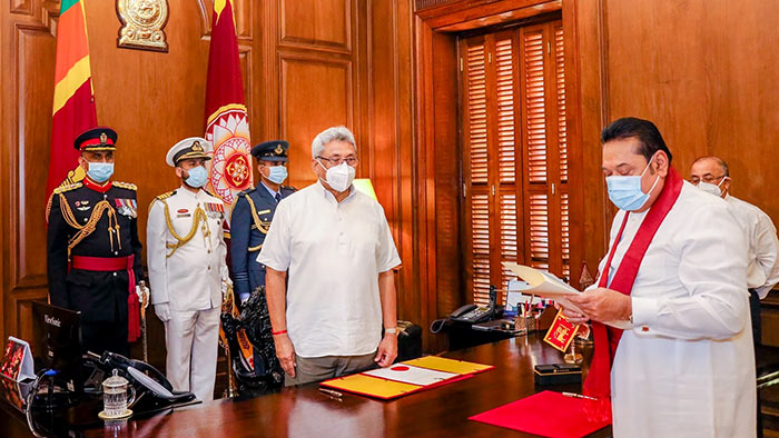 Sri Lanka Prime Minister Mahinda Rajapaksa and Sri Lanka President Gotabaya Rajapaksa