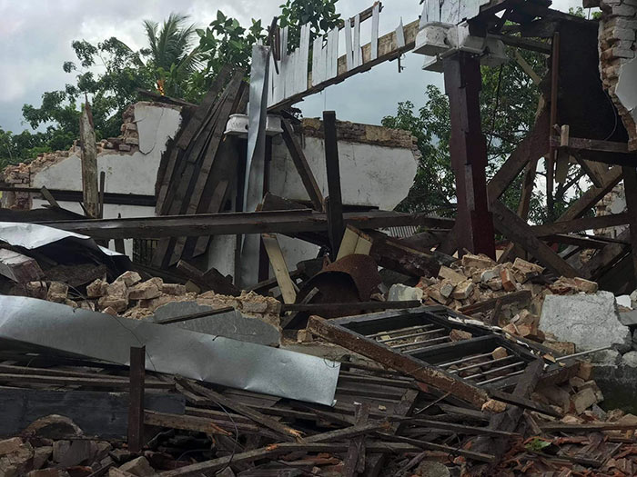 Demolished historic building in Kurunegala