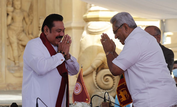 Sri Lanka Prime Minister Mahinda Rajapaksa and President Gotabaya Rajapaksa