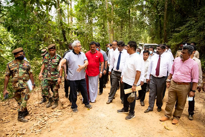 Sri Lanka President Gotabaya Rajapaksa on Neluwa Lankagama road construction