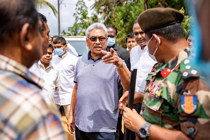 Sri Lanka President Gotabaya Rajapaksa on Neluwa Lankagama road construction