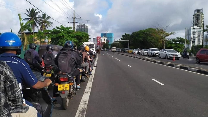 Road traffic in Colombo Sri Lanka