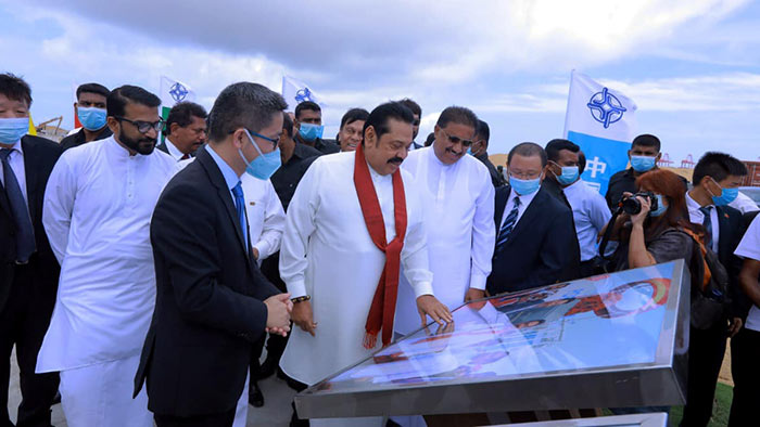 Sri Lanka Prime Minister Mahinda Rajapaksa at Colombo Port City
