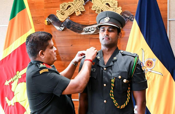 Major Thisara Perera in Sri Lanka Army