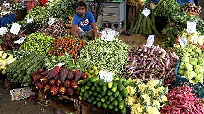 Vegetable seller in Colombo Sri Lanka