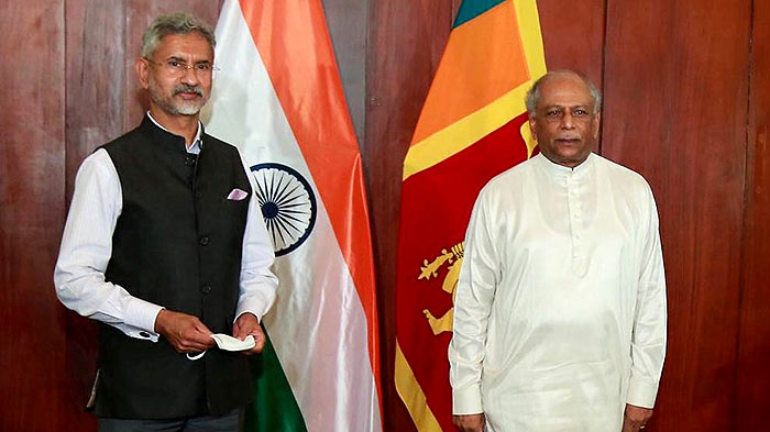 Dr. Subrahmanyam Jaishankar with Dinesh Gunawardena in Sri Lanka