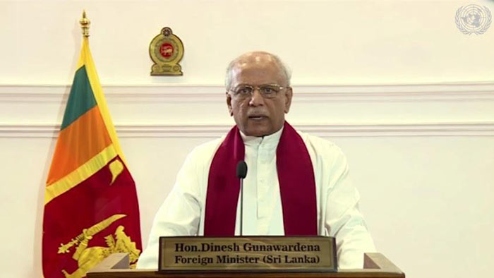 Sri Lanka's foreign minister Dinesh Gunawardena
