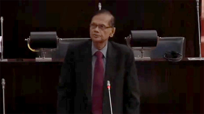 GL Peiris in Parliament of Sri Lanka