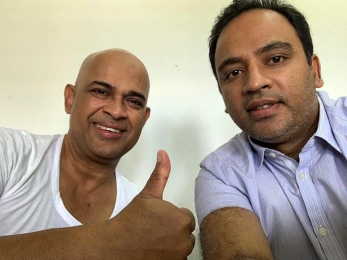 Ranjan Ramanayake with Harshana Rajakaruna