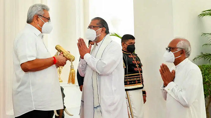 Nekath Seettuwa for Sinhala and Tamil New Year was Presented to Sri Lanka President Gotabaya Rajapaksa