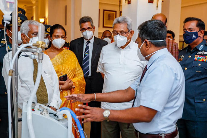 Sri Lanka Air Force makes heated humidified oxygen therapy units