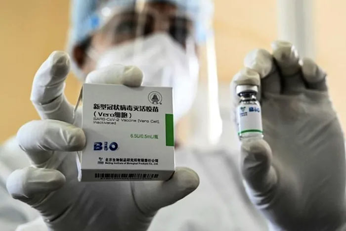 Chinese made Sinopharm vaccine in Colombo Sri Lanka