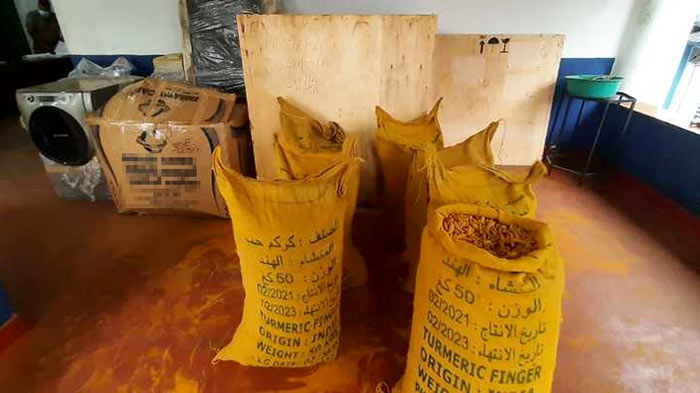 800 kilograms of illegally imported turmeric seized