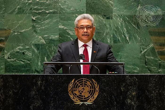 Sri Lanka President Gotabaya Rajapaksa at UN General Assembly