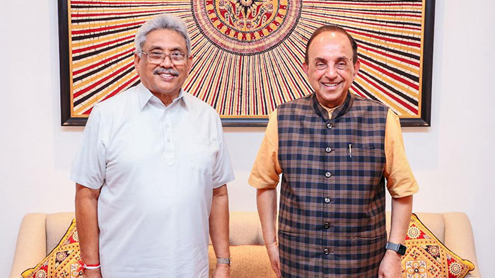 Sri Lanka President Gotabaya Rajapaksa with Subramanian Swamy