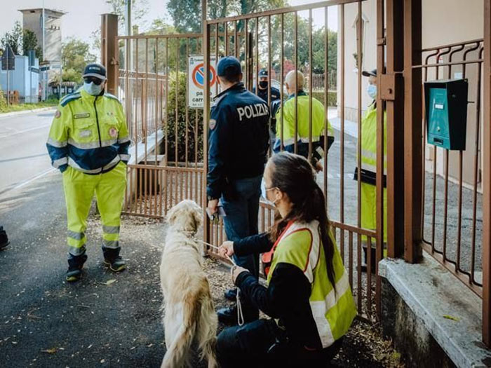 Italy Police at a crime scene