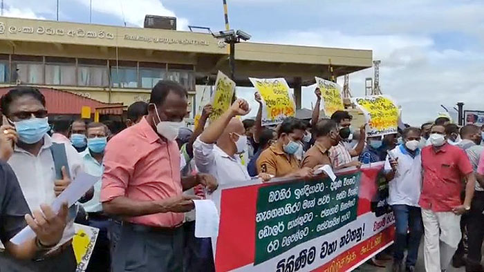 Protest in Colombo Sri Lanka