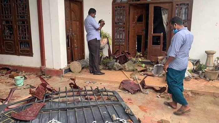 Residents attack MP Thowfeek's house over ferry accident in Kinniya Sri Lanka