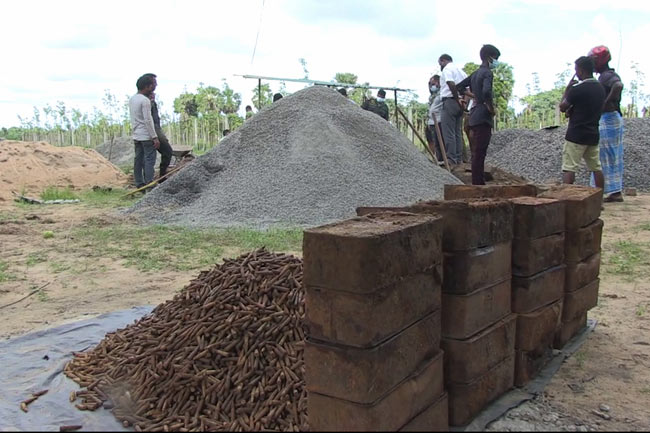 The Police Special Task Force (STF) has recovered a huge cache of ammunition from Ramya Road in Kilinochchi Sri Lanka
