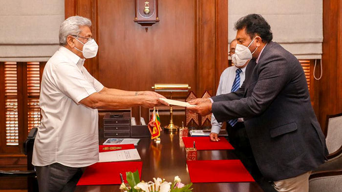 Wasantha Karannagoda and Sri Lanka President Gotabaya Rajapaksa