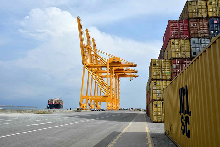 Colombo port Eastern Terminal in Sri Lanka