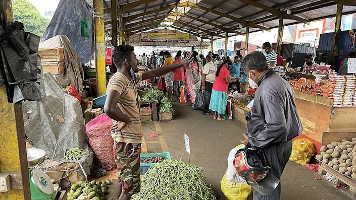 Vegetable seller in Sri Lanka