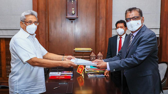 Second interim report of Presidential Commission of Inquiry for alleged human rights violations handed over to President Gotabaya Rajapaksa