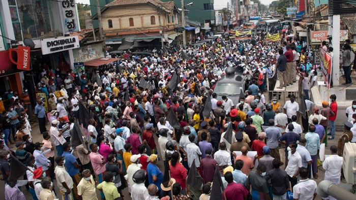 JVP Protests in Ambalantota against Government