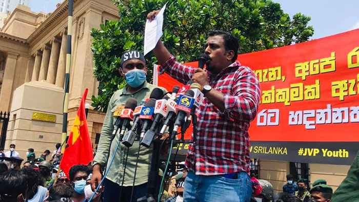 Massive Protest in Colombo by JVP against Sri Lanka Government’s decisions