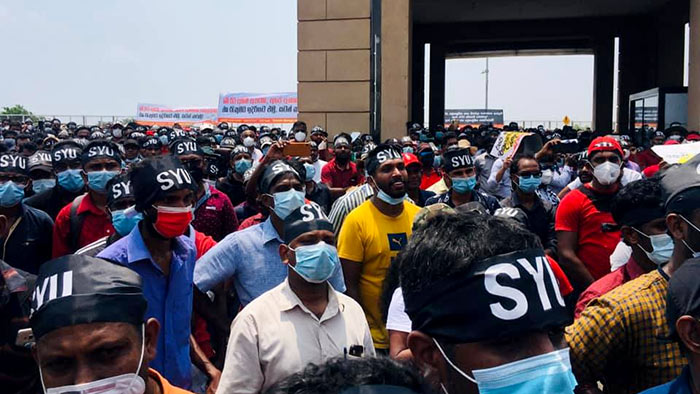 Massive Protest in Colombo by JVP against Sri Lanka Government’s decisions