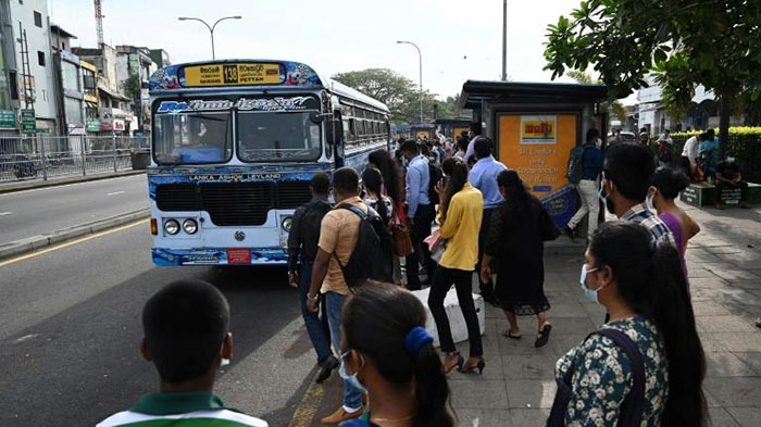 Sri Lanka Bus commuters passengers