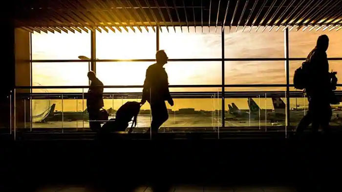 Passengers in the airport