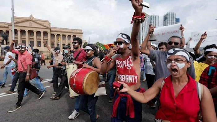 In Colombo, protesters against food price hikes have called on the president to quit