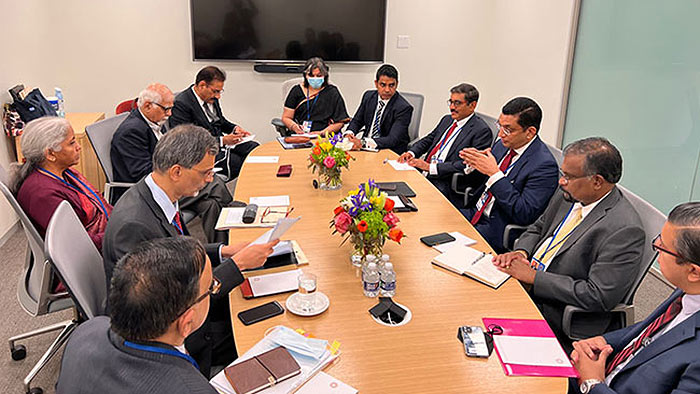 Sri Lanka's Finance Minister Ali Sabry meets IMF Managing Director