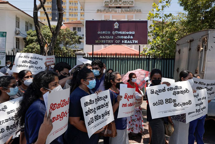 Sri Lanka people protest against Sri Lankan President Gotabaya Rajapaksa