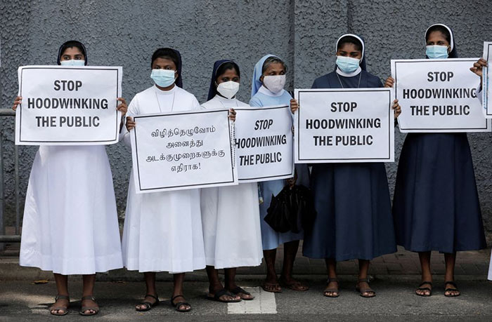 Sri Lanka people protest against Sri Lankan President Gotabaya Rajapaksa