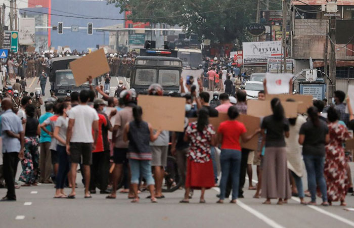 Sri Lanka people protest against Sri Lankan President Gotabaya Rajapaksa