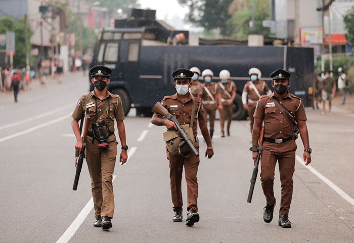 Sri Lanka Police against protestors