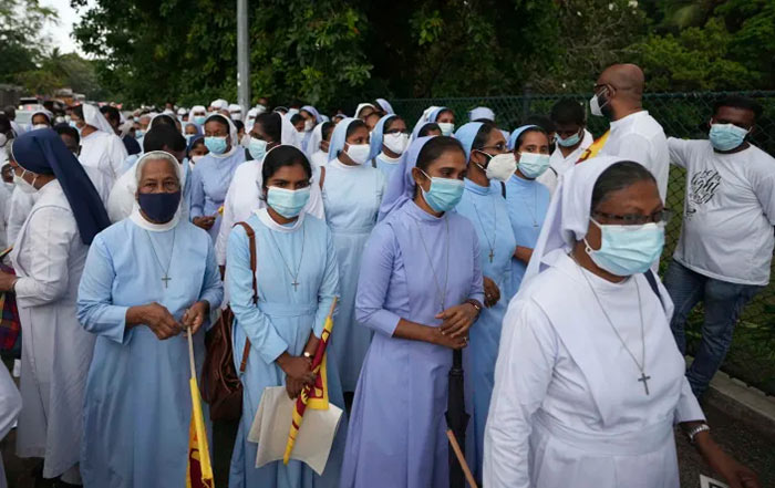 Sri Lankan Catholic nuns protest in Colombo Sri Lanka