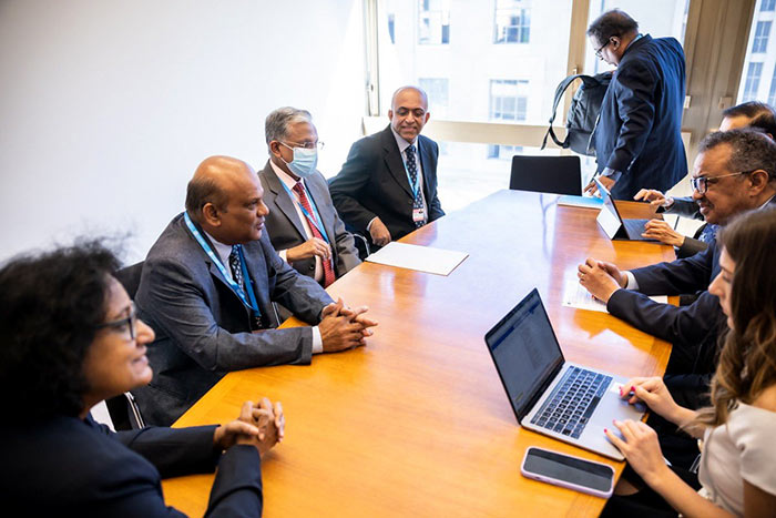 Dr. Tedros Adhanom Ghebreyesus with Dr. Asela Gunawardena