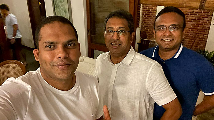 Harin Fernando, Harsha De Silva and Manusha Nanayakkara