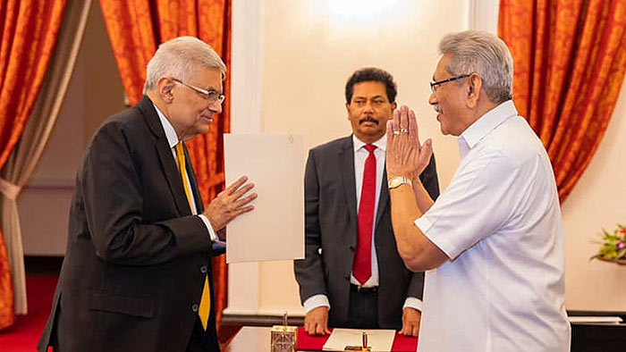 Ranil Wickremesinghe sworn in as 26th Prime Minister of Sri Lanka
