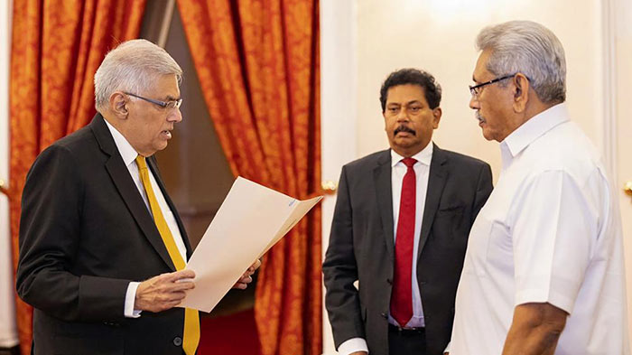 Ranil Wickremesinghe sworn in as 26th Prime Minister of Sri Lanka