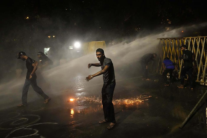 Sri Lanka police use tear gas to disperse protest in Colombo, Sri Lanka
