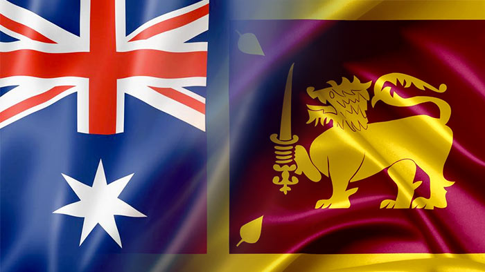 Australia Sri Lanka flags