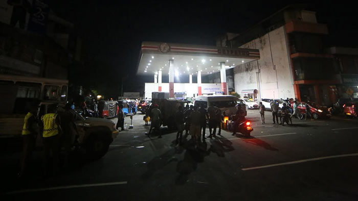 Fuel station in Colombo, Sri Lanka