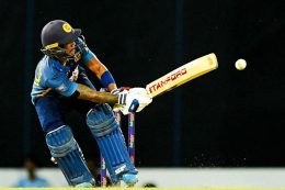 Sri Lankan Cricketer Pathum Nissanka is batting
