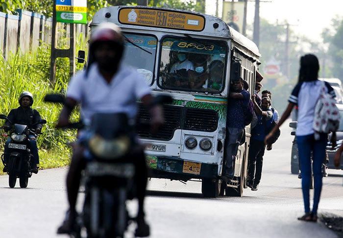 Public transport bus in Colombo Sri Lanka