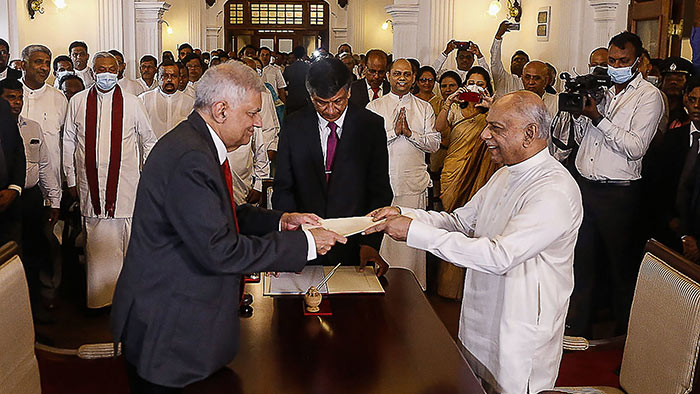 Dinesh Gunawardena sworn in as the new Prime Minister of Sri Lanka